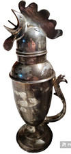 Restoration Hardware Metal Rooster Silverplate Cocktail Martini Shaker Art Deco  picture