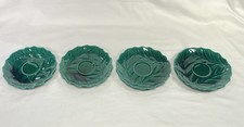 4 Lefton Green Holly Tea Saucer Plates 2047  picture