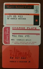 3 Vintage Department Store Credit  Cards Macy's, Altman, Lerner picture