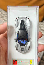 DMH 1/64 Ferrari LaFerrari Matte Silver Blue Interior Limited picture