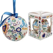 Traditional Viana Valentine Handkerchief Themed Christmas Ornament picture