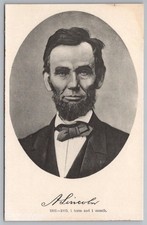 PATRIOTIC Abraham Lincoln Undivided Back UDB c1906 Postcard 8CZ picture
