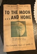1969 Apollo 11 Moon Landing Newspaper Kansas City Star Original July 26 picture