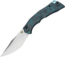 WIXCO Jugger Teal Carbon Fiber Folding Bohler N690 Pocket Knife C22B picture