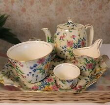 Antique Royal Winton Grimwades Queen Anne  Chintz Porcelain Breakfast for One picture