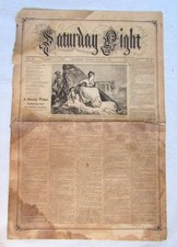 1875 Philadelphia Pennsylvania Saturday Night Edition Newspaper picture