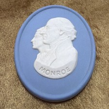 Wedgwood Jasperware President James & Elizabeth Monroe Oval 2.25