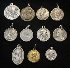 VTG Lot Of 11 Catholic Papal Commemorative Medals picture