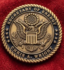 Rare Authentic President Trump 47 Energy Secretary Chris Wright Challenge Coin picture