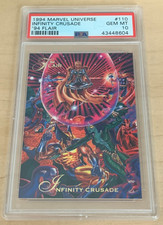1994 Marvel Universe '94 Flair #110 💎 INFINITY CRUSADE 💎 PSA 10 GEM MINT 💎 picture
