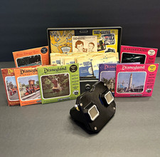 Vintage View-Master Lot Metal Case Rare TWA Rocket Tomorrowland Packets Booklets picture