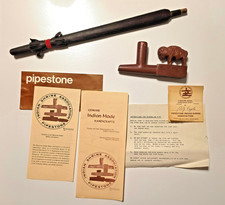 Big Eagle Billy Bryan Signed Pipestone Buffalo Pipe Catlinite PISA Tag Papers picture