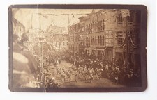 Antique 1880s Minneapolis MN Parade Photo Boudoir Card Hause & Davis Shoes Store picture