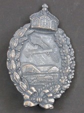 Imperial German WWI Prussian Aviator Pilot Badge Silver Plated Nickel 1914-1918 picture