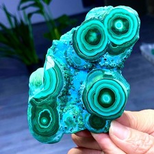 322G Natural Chrysocolla/Malachite transparent cluster rough mineral Crystal picture