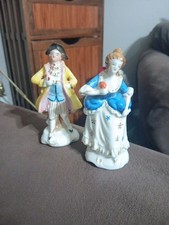 Vintage Occupied Japan Colonial Couple Figurines . 3 inches picture