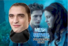 1x🩸 Edward Cullen Face Mask Twilight Robert Pattinson Halloween Costume Cosplay picture