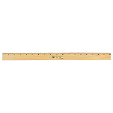 05018 Beveled Wooden Ruler with Single Metal Edge 18 Inch picture