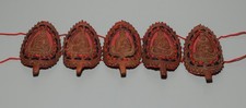 Real Tibet Vintage Old Buddhist Ritual Carved Yak Bone Lama Buddha Crown Hat picture