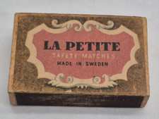 Vintage Match Stick Box Holder La Petite Safety Matches Sweden Embossed Flowers picture