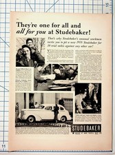 1938 Studebaker Vintage Magazine Ad - Car, Waterman Arrowbile, South Bend picture