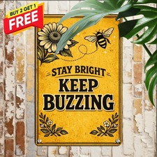 Vintage Bee Rustic Farmhouse Vintage Bee Happy Metal Sign 8x12 20260324 110700 5 picture