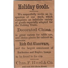 Chas. F. Hurd & Co Dry Goods Main St. 1886 Hartford CT Victorian Ad AB8-HT1 picture