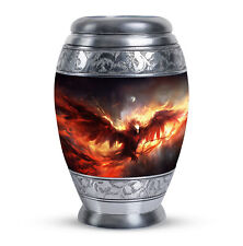 Urns For Adult Male Red Big Phoenix In Fire (10 Inch) Large Urn picture