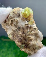 230 CT Beautiful Peridot Crystal Bunch On Matrix From Supat Valley Pakistan picture