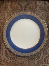 Copeland Spode Dinner Plates Cobalt Blue & Encrusted Gold 10.25” England Vintage picture