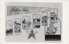 RPPC Seguin TX Texas Capitol Cotton Yard Train Station Stars Photo Postcard F47 picture