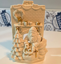Lenox White & Gold Porcelain Santa Claus Figurine, Holiday Hand Painted 5 in picture