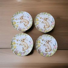 Susan Winget Certified International Easter Bunny Patch Dinner Decorative Plates picture