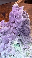 Grape Agate Floater Cluster 266g Matrix Free Druzy Botryoidal Purple Stand 120mm picture