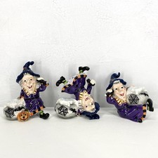 Fitz And Floyd Rare Witches Brew Halloween Tumbler Figurines Retired 2007 picture