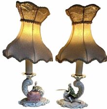 Pair Of Victorian Style Lamps, Ornate, White W/ Gold Accents, Victorian Couple picture