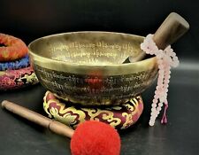10-inch Tibetan mantra crafted Buddhist singing bowl meditation-yoga bowl-Zen picture