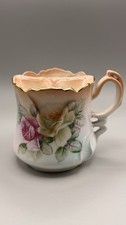 Antique Brandenburg Mustache Mug Peach, Pink & Blue Roses Gold Trim – Germany picture