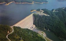 Air View Fontana Highest &  Largest Dam & Lake North Carolina Vintage Postcard picture