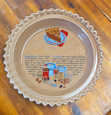 Universal Trumps Corp Southern Pecan Pie Recipe Ceramic 9in Round Pie Dish picture