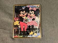 Vintage Walt Disney Framed Picture Of Mickey And Minnie Mouse 1980's 8