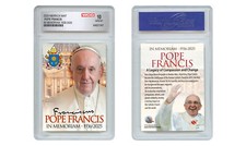 POPE FRANCIS 1936-2025 In Memoriam Collectible Trading Card - Graded Gem-Mint 10 picture