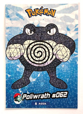 2025 POKEMON STAINED GLASS Crystal Card #062 POLIWRATH Kanto Peru Foil picture