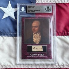 Aaron Burr Word from Autograph Signed Beckett BAS Dueled Alexander Hamilton picture