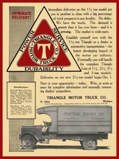 1918 Triangle Motor Trucks New Metal Sign: St. Johns, Michigan - Specifications picture
