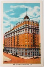 Vintage Washington D.C. The Raleigh Hotel Old Cars Postcard picture