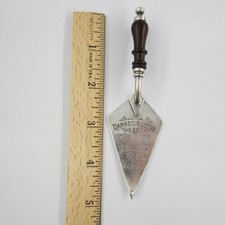 Rare 1900s Sterling SIlver Masonic Mini Trowel Demascus Lodge # 290 Milwaukee picture