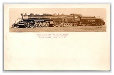 SANTA FE ATSF 3000 class LARGEST LOCOMOTIVE ENGINE RPPC ~ Built TOPEKA KS picture