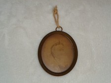 Antique Native American Rare Unique Historical Oval Photo picture
