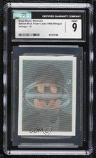 1989 DC Batman Flick Cards Batman Bruce Wayne Symbol #1 CGC 9 Mint 1p3f picture